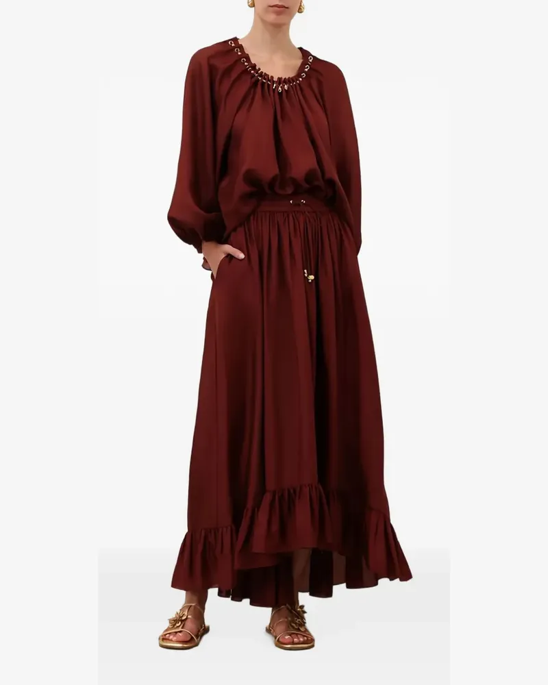 Zimmermann Aster maxi skirt - Rot Rot