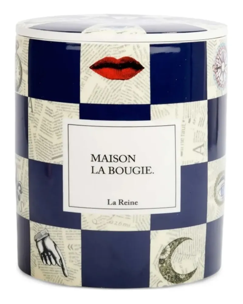 MAISON LA BOUGIE La Reine checkerboard candle - Blau Blau