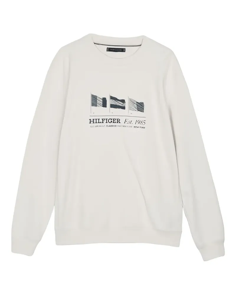 Tommy Hilfiger Sweatshirt mit Flaggen-Print - Weiß Weiß