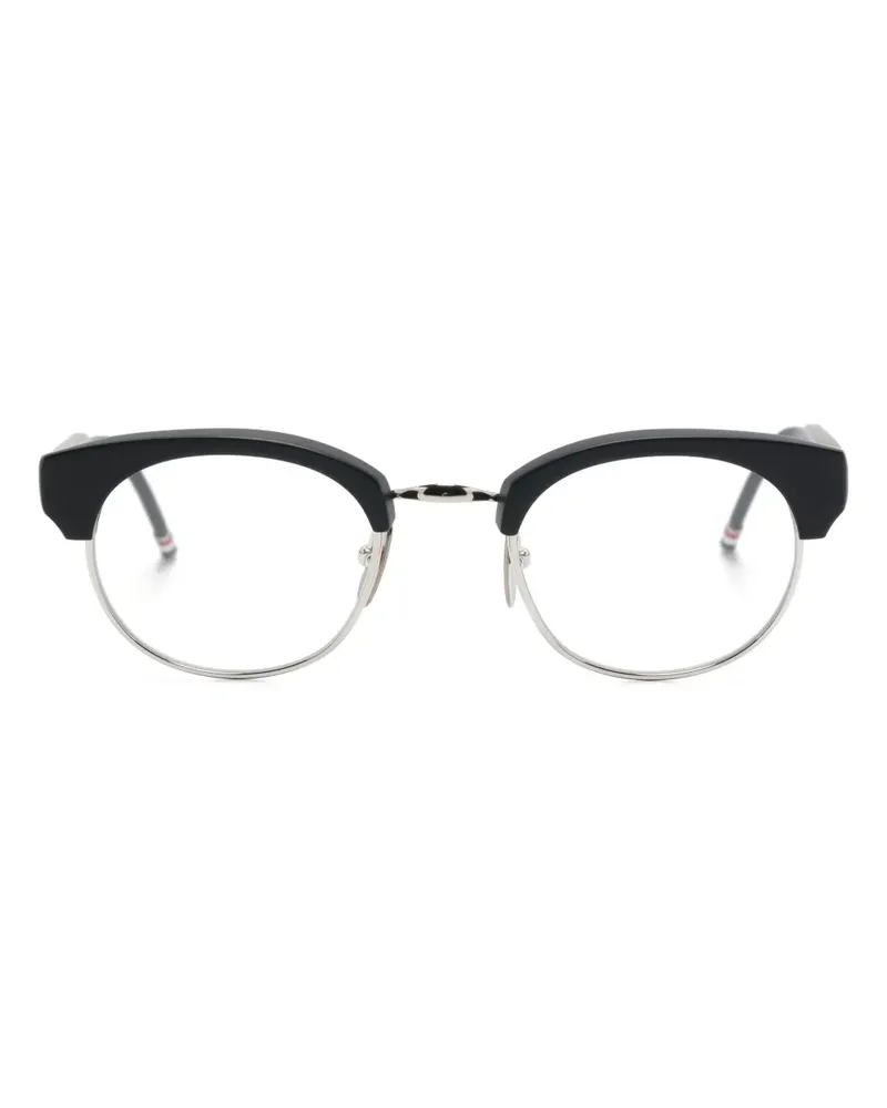 Thom Browne Brille mit rundem Gestell - Schwarz Schwarz