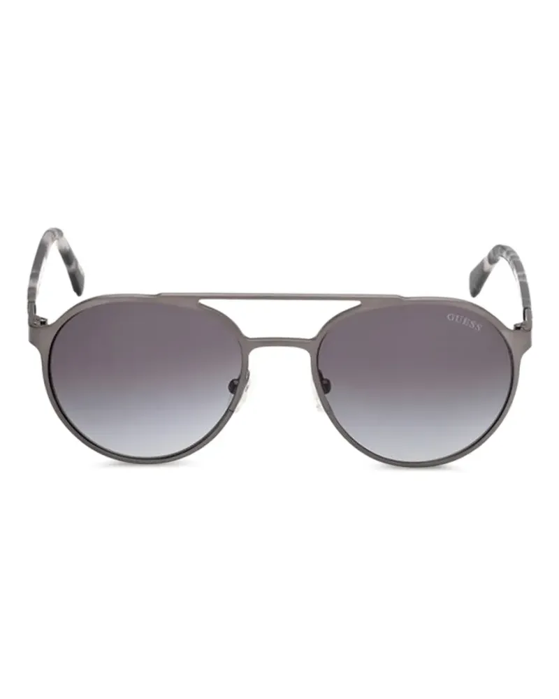 Guess double-bridge pilot-frame sunglasses - Grau Grau