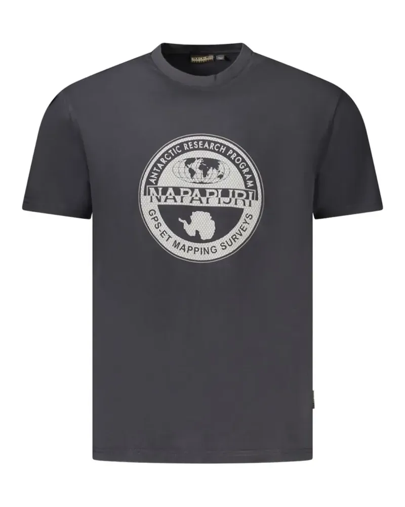 Napapijri graphic-print cotton T-shirt - Grau Grau