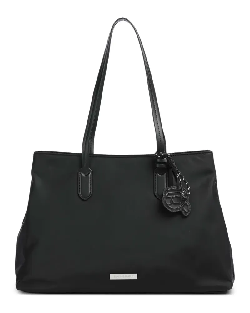 Karl Lagerfeld Ikon logo-detail shoulder bag - Schwarz Schwarz