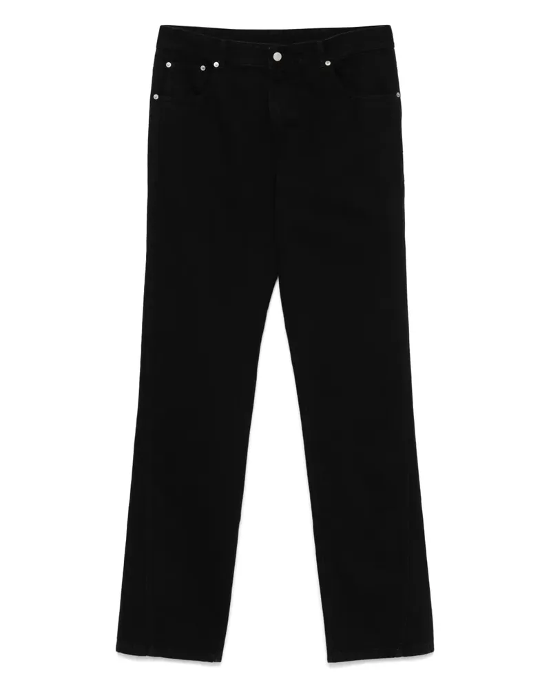Post Archive Faction Jeans mit Logo-Patch - Schwarz Schwarz