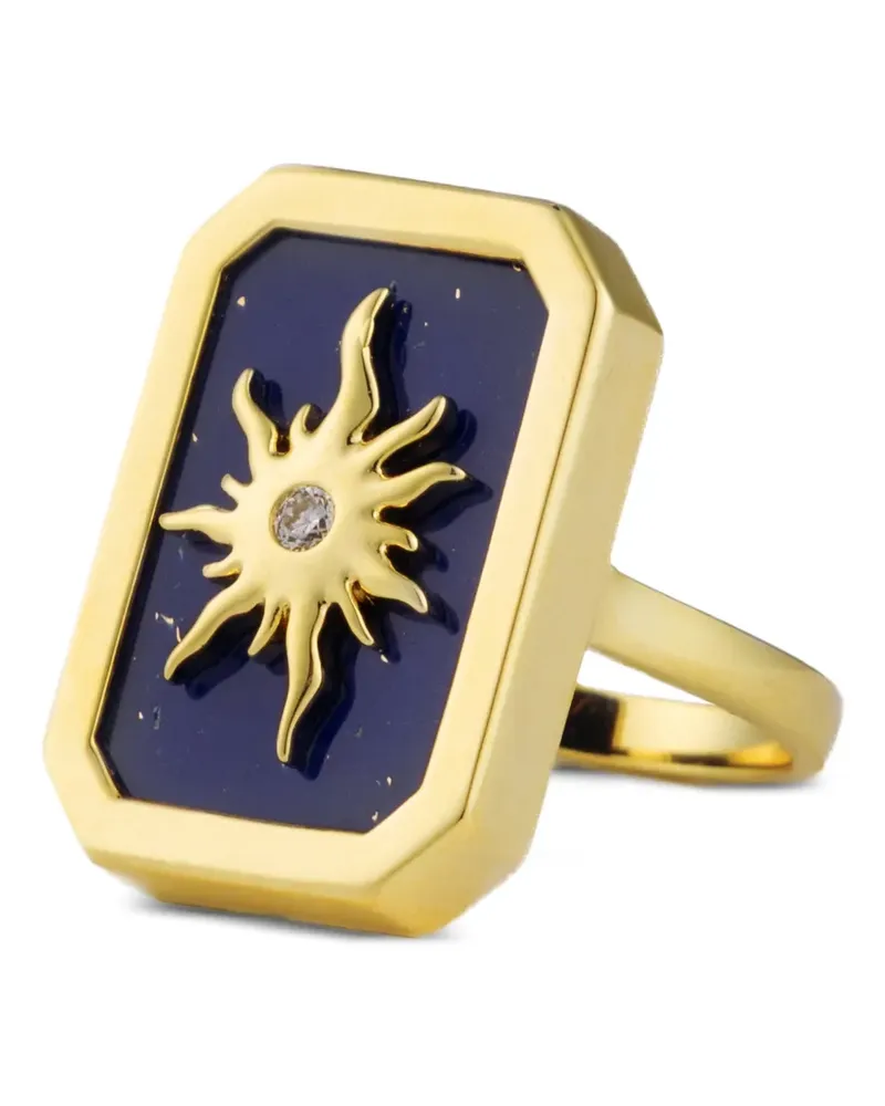 Eshvi Sun Lapis Ringe - Gold Gold