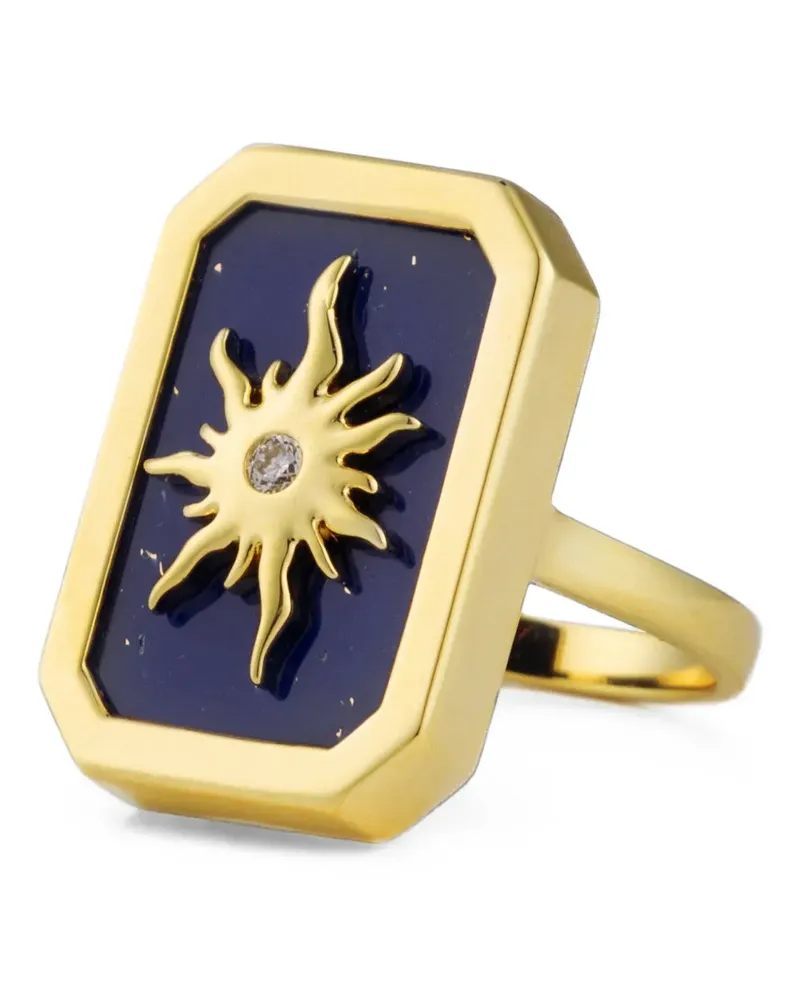 Eshvi Sun Lapis rings - Gold Gold