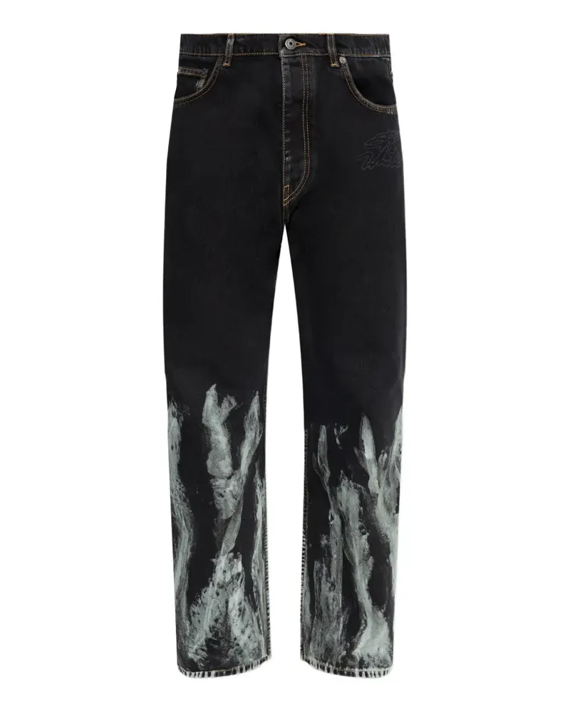 OFF-WHITE graphic-print jeans - Schwarz Schwarz