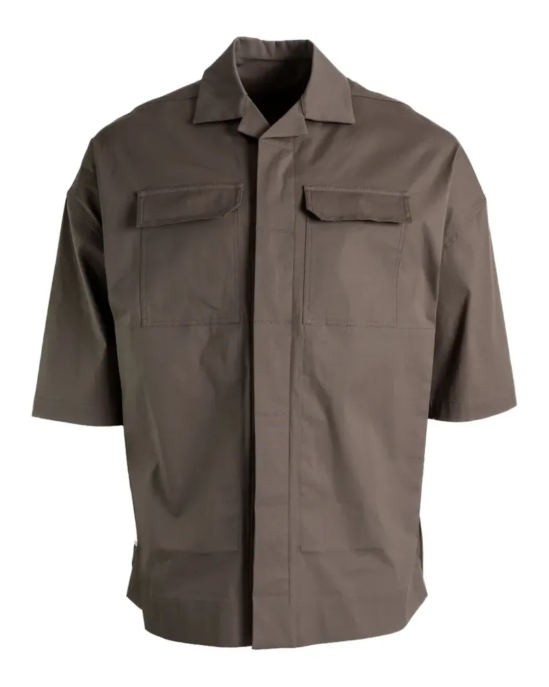 Rick Owens short-sleeved flap-pockets shirt - Grau Grau