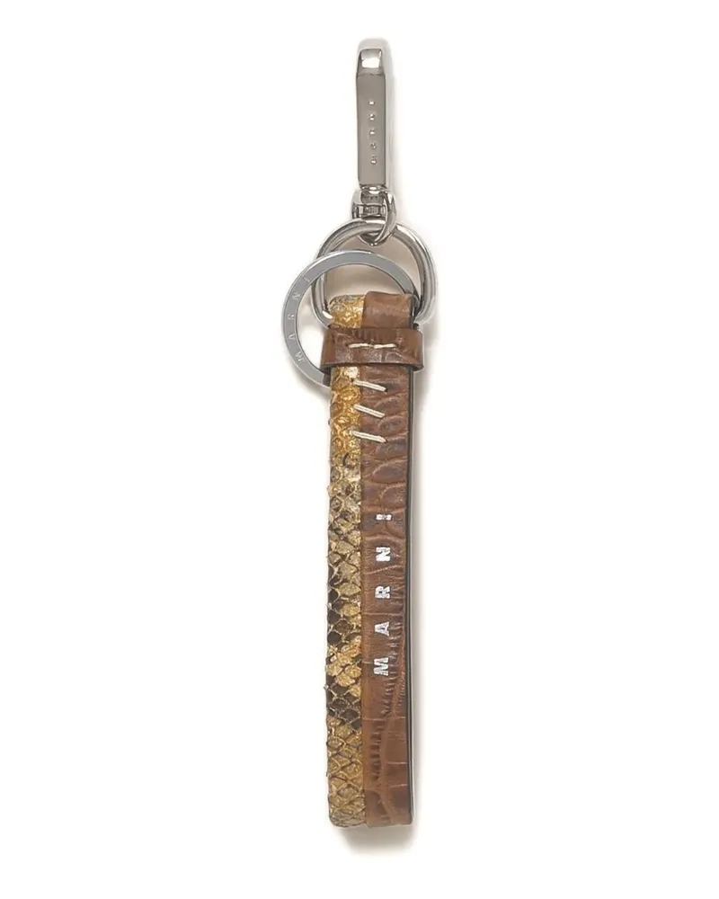 Marni leather keyring - Braun Braun