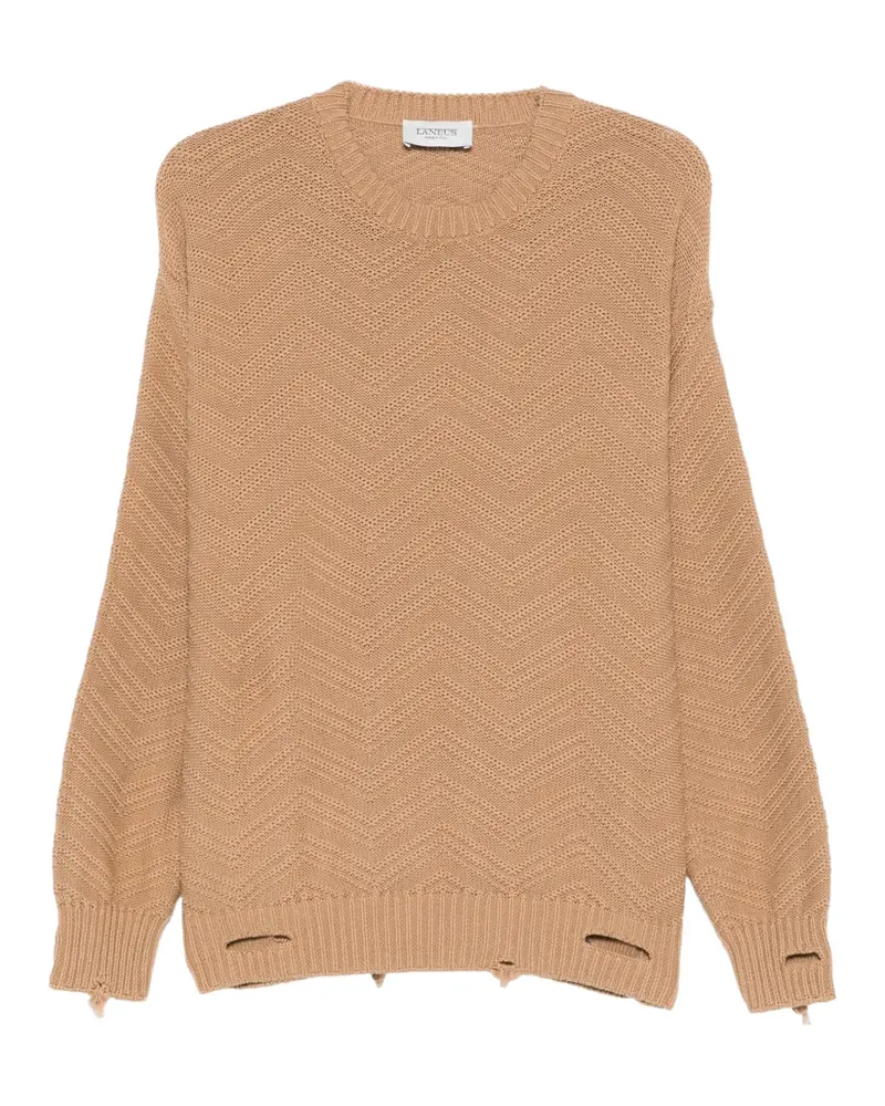 Laneus Pullover mit Zickzackmuster - Nude Nude