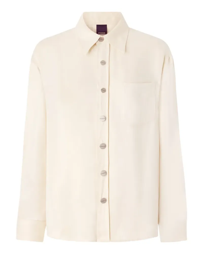 Pinko shirt in peachskin-feel twill - Nude Nude