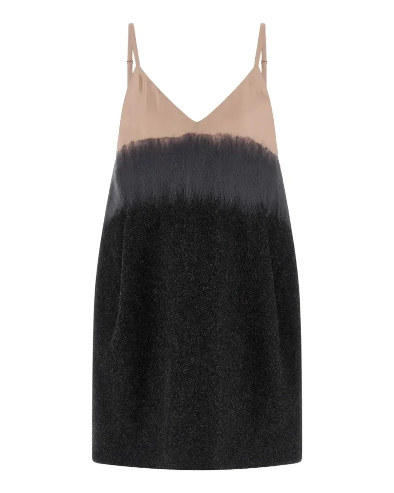 TELA gradient-effect virgin wool mini dress - Schwarz Schwarz