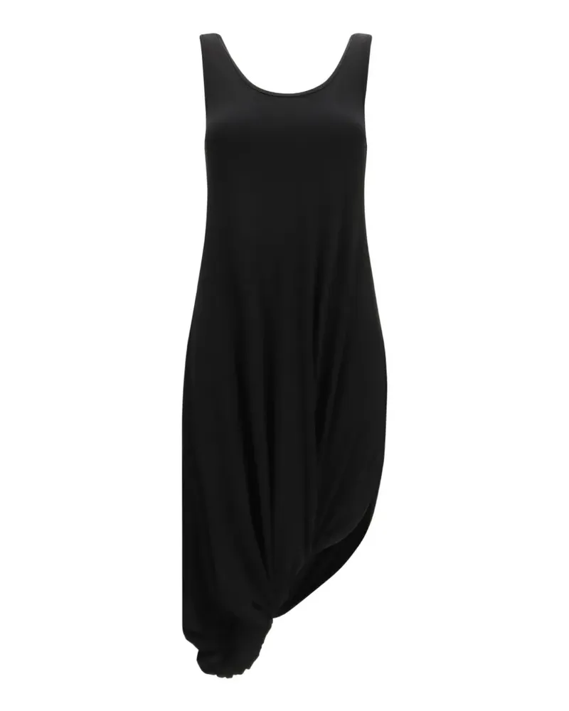 Loewe draped asymmetric dress - Schwarz Schwarz