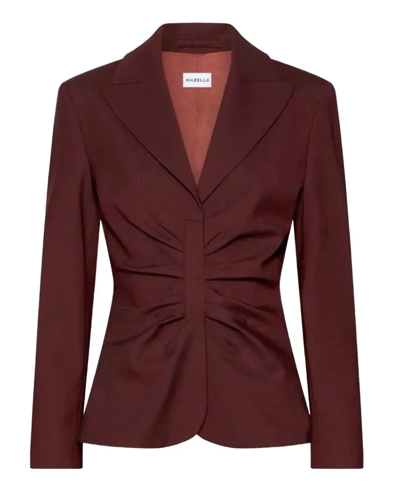 MARELLA ruched single-breasted blazer - Rot Rot