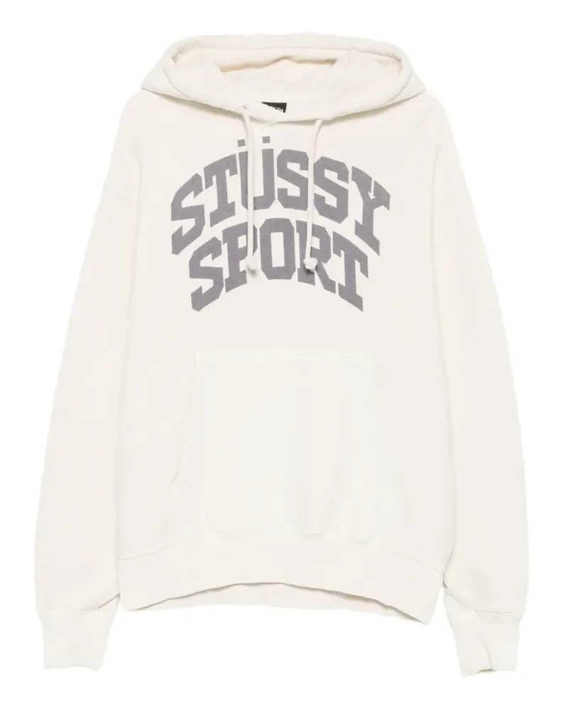 Stüssy logo-print hoodie - Nude Nude