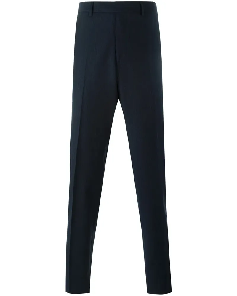 Fashion Clinic Gestreifte Wollhose mit geradem Bein - Blau Blau