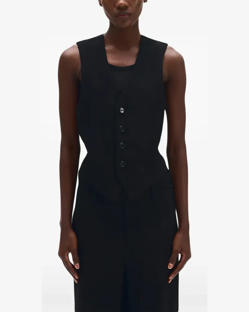 Ann Demeulemeester Tiuku Top - Schwarz Schwarz