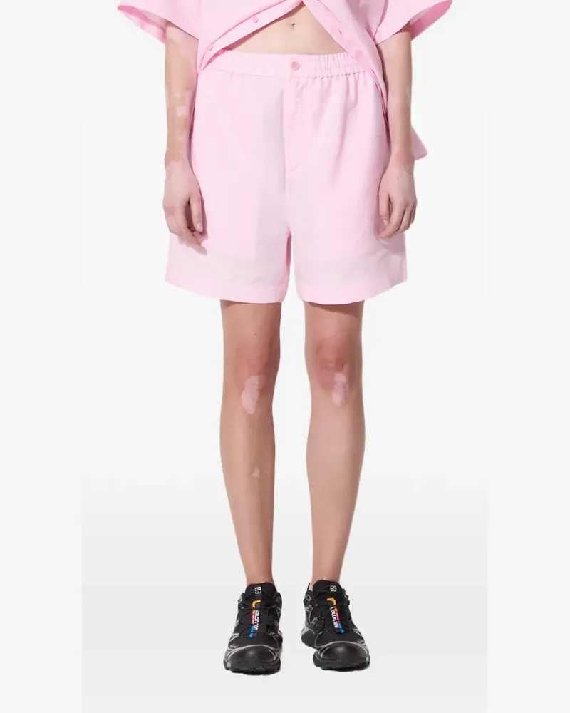 PANGAIA elastic-waist shorts - Rosa Rosa