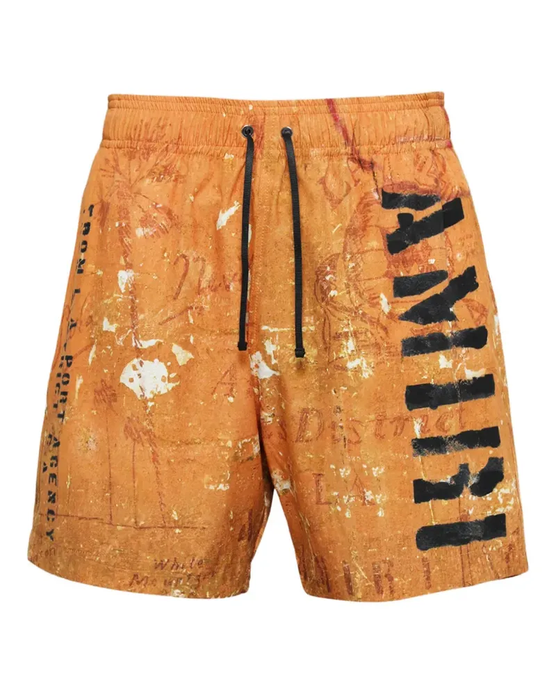 Amiri Badeshorts mit Schablonen-Print - Orange Orange
