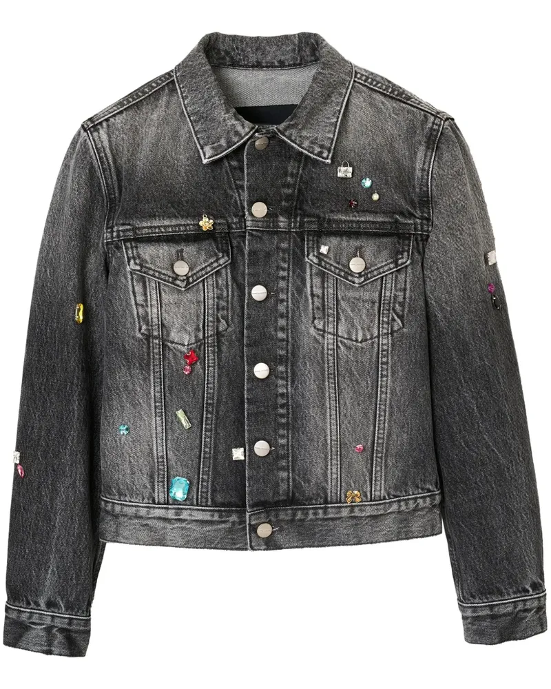 Marc Jacobs The Charm Shrunken Trucker Jacke - Schwarz Schwarz