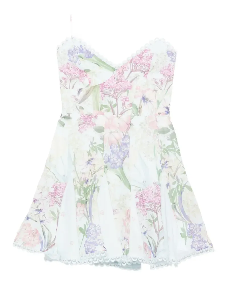 Charo Ruiz Marlene floral lace mini dress - Blau Blau