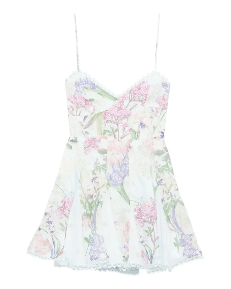 Charo Ruiz Marlene floral lace mini dress - Blau Blau