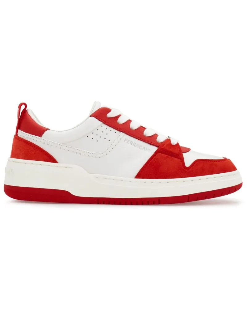 Ferragamo Sneakers mit Kontrasteinsatz Rot