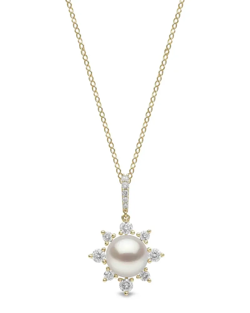 YOKO London freshwater pearl and diamond necklace - Gold Gold