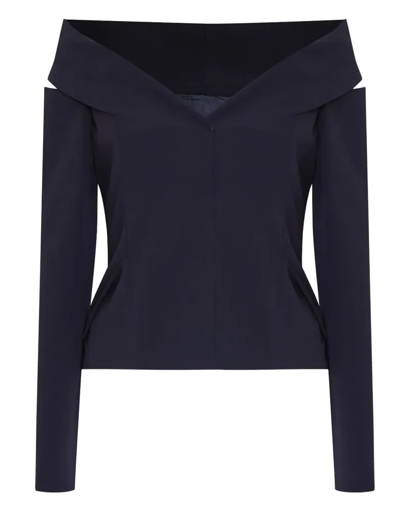 Gloria Coelho Schulterfreies Oberteil mit Cut-Outs - Blau Blau