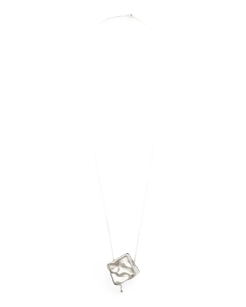 Paco Rabanne Halskette mit gehämmertem Design - Silber Silber