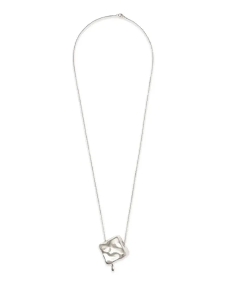 Paco Rabanne Halskette mit gehämmertem Design - Silber Silber
