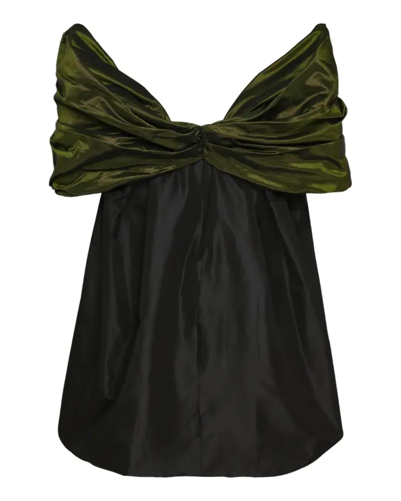 Simone Rocha gathered bow top - Schwarz Schwarz