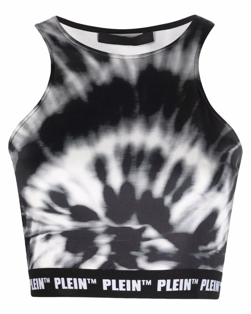 Philipp Plein Top im Batik-Look - Schwarz Schwarz
