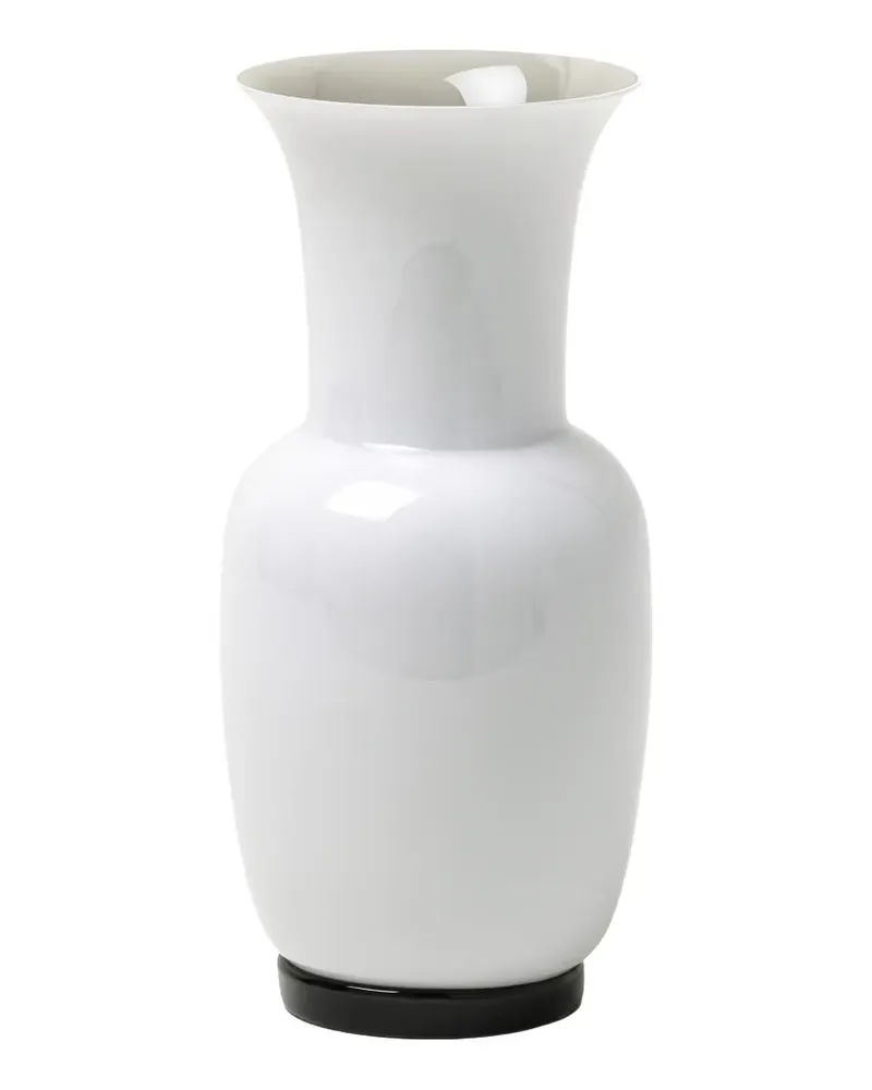 Venini Opalino contrast-base vase - Weiß Weiß