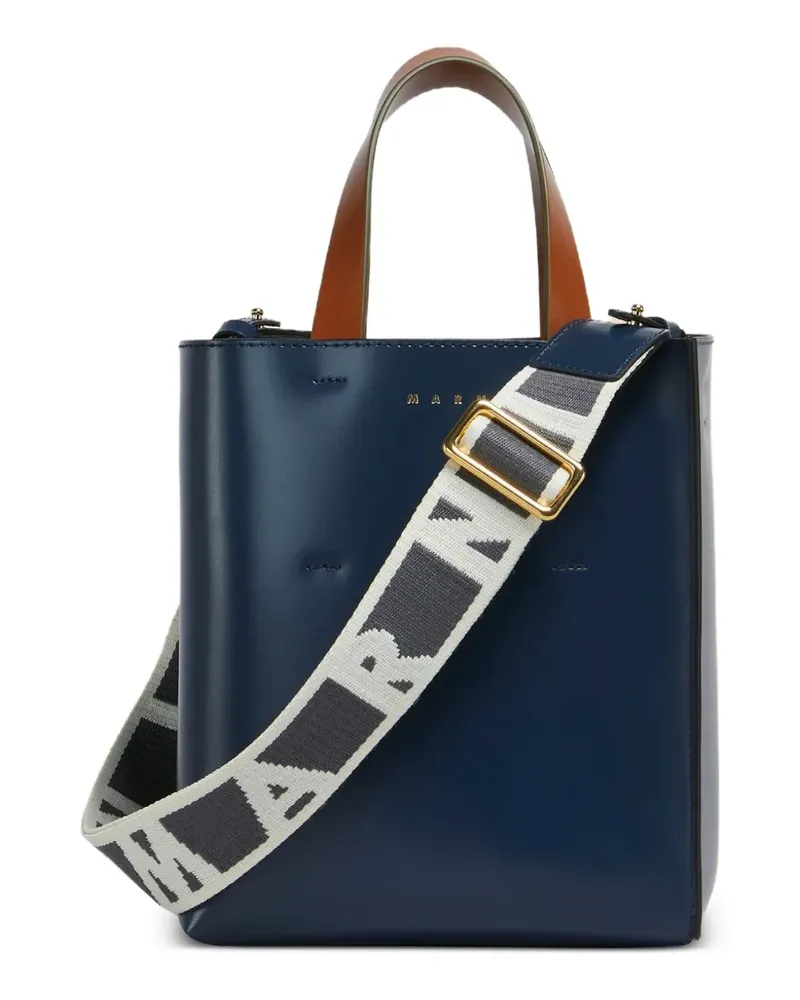 Marni Mini Museo strukturierte Tote Bag - Blau Blau