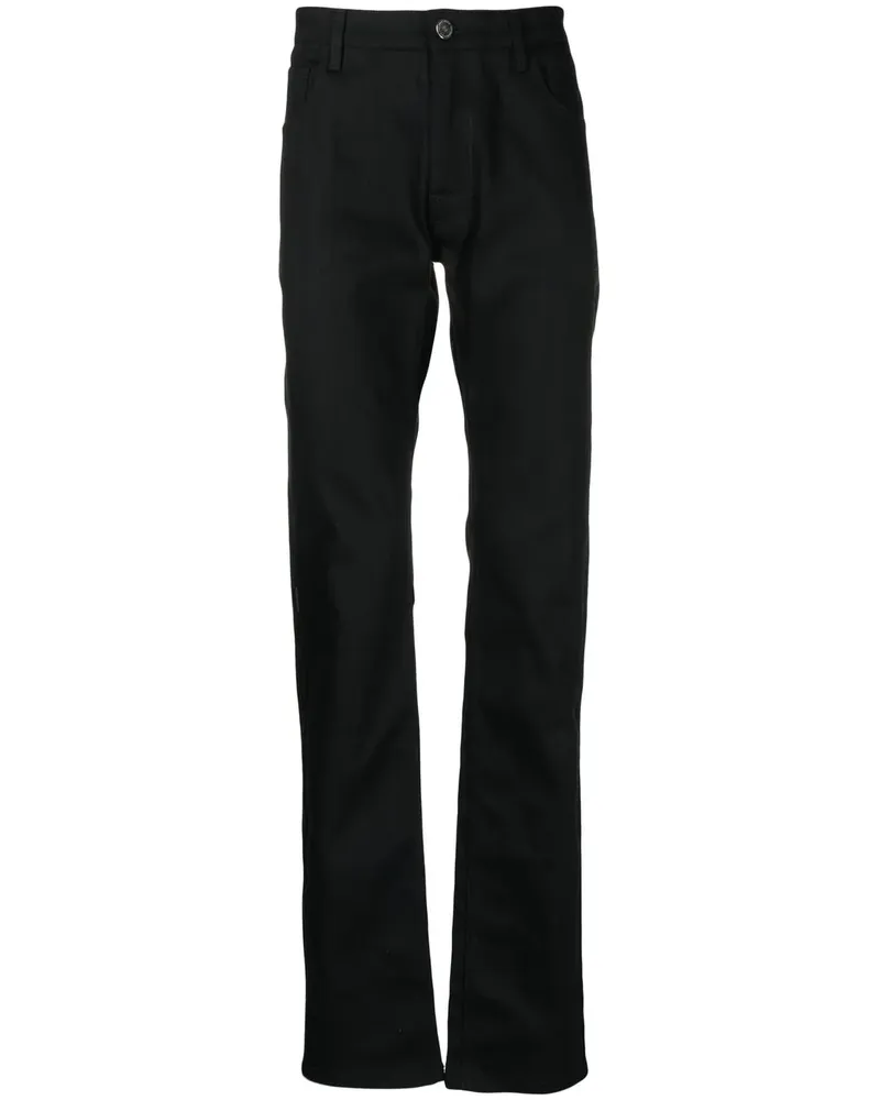 Raf Simons Hose mit Logo-Patch - Schwarz Schwarz