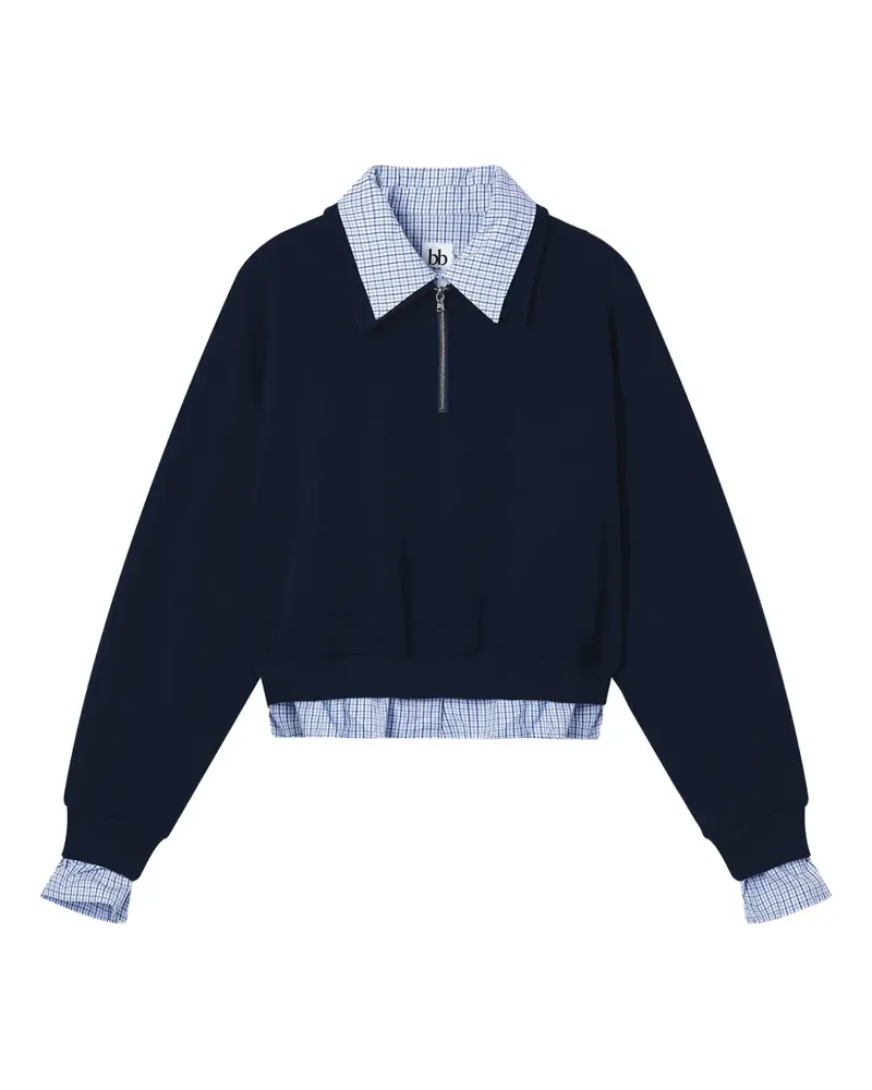 b+ab Oberteil mit Reißverschluss - Blau Blau