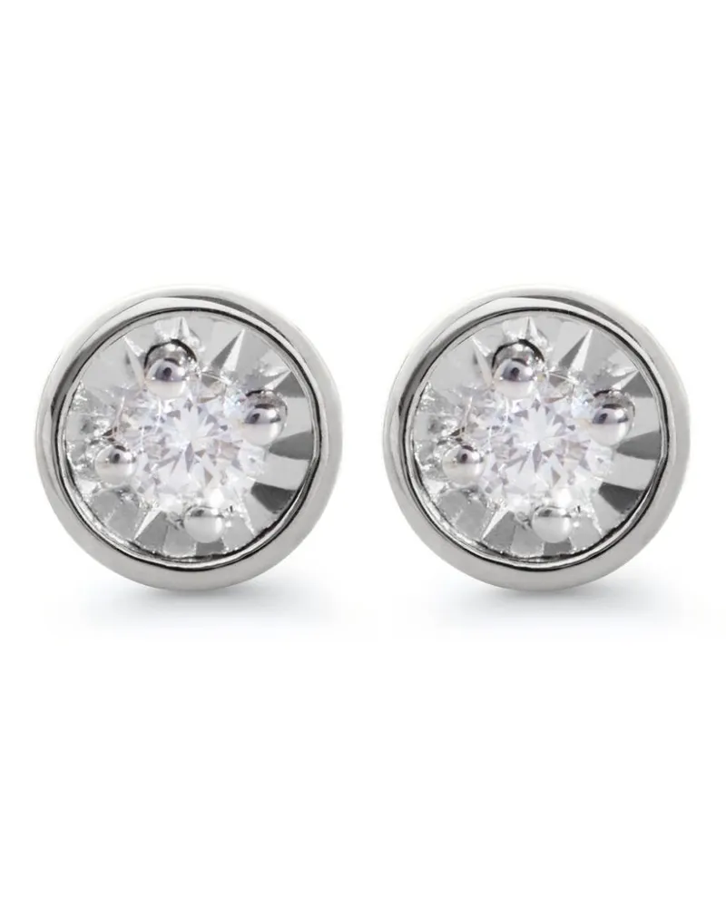 Monica Vinader Ohrstecker mit Diamant - Silber Silber