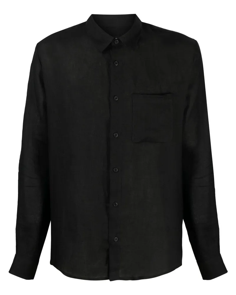 A.P.C. Klassisches Hemd aus Leinen - Schwarz Schwarz
