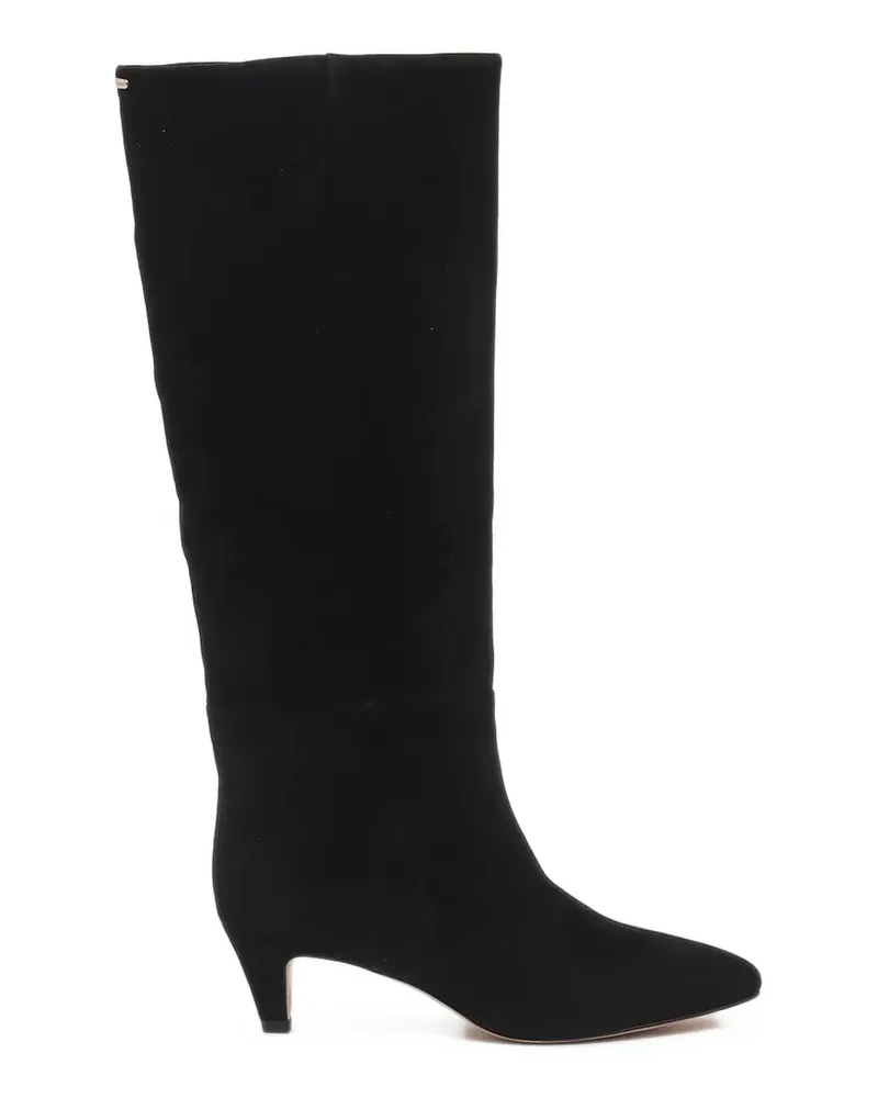 Twin-Set High Stiefel aus Wildleder - Schwarz Schwarz