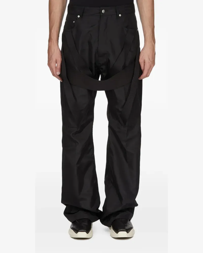 Rick Owens Megastrapped Geth Hose mit Trägern - Schwarz Schwarz