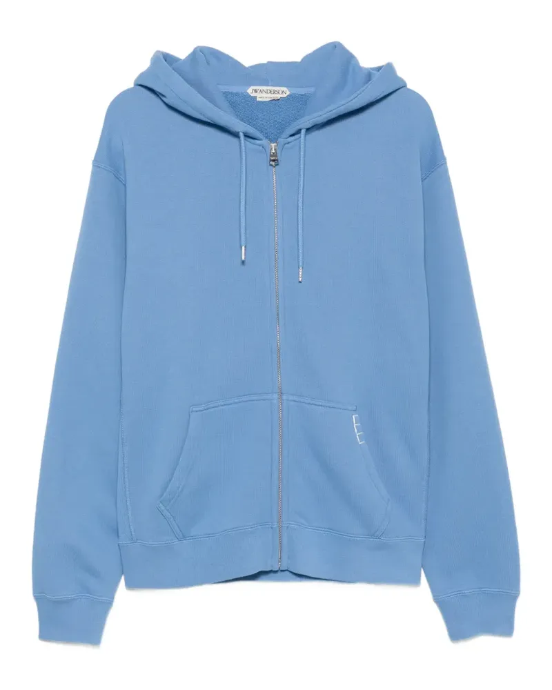 J.W.Anderson Kapuzenjacke mit Logo-Stickerei - Blau Blau
