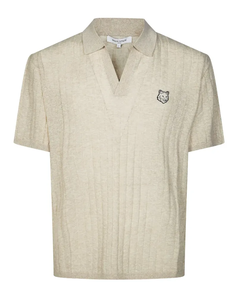 Kitsuné Fox Head ribbed shirt - Nude Nude