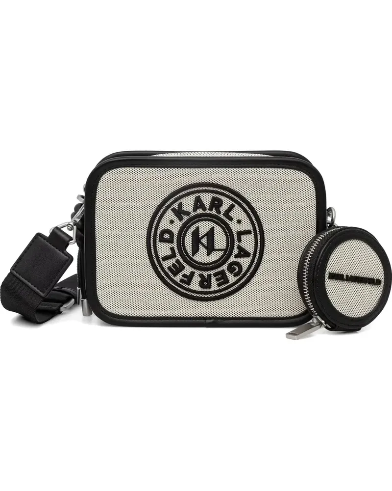 Karl Lagerfeld logo-patch shoulder bag - Nude Nude