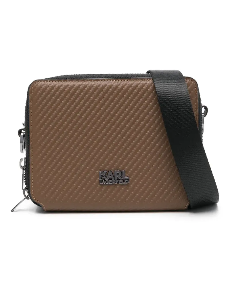 Karl Lagerfeld Schultertasche mit Logo - Braun Braun