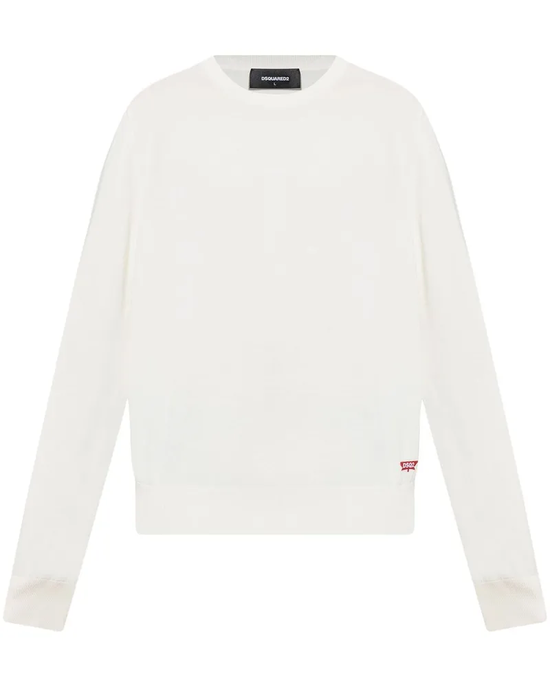 Dsquared2 Bestickter Pullover - Weiß Weiß