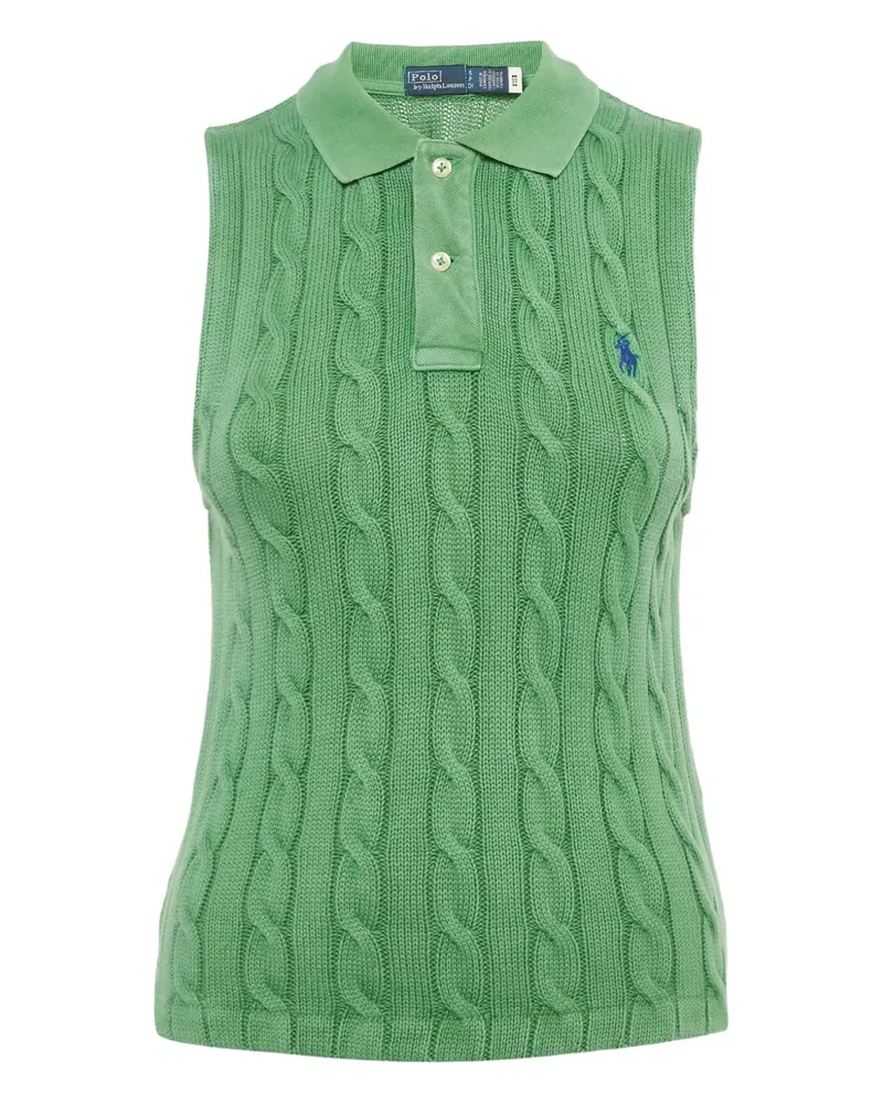 Ralph Lauren cable-knit polo shirt - Grün Grün