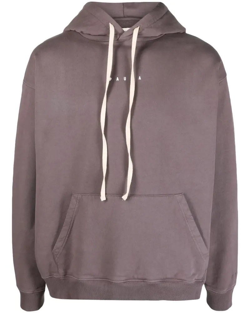 PAURA Hoodie mit Logo-Stickerei - Violett Violett