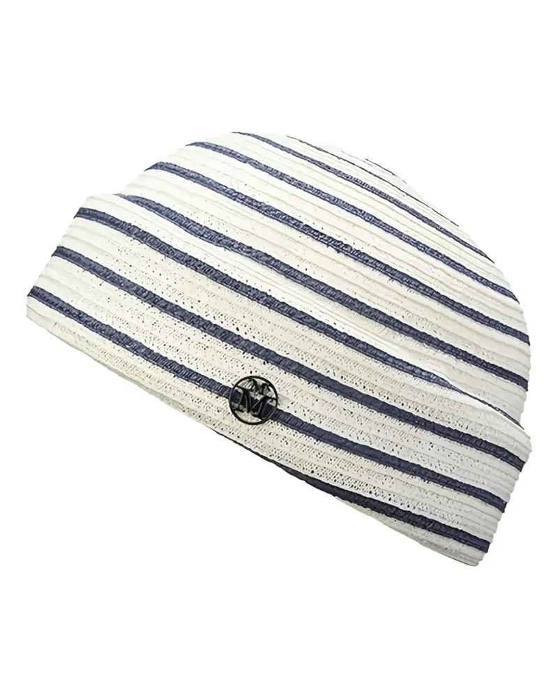 Maison Michel Gestreifte Ugo Beanie - Nude Nude