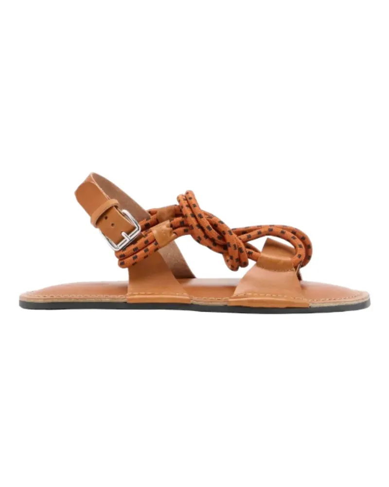 PLAN C Sandalen mit geflochtenen Riemen - Nude Nude